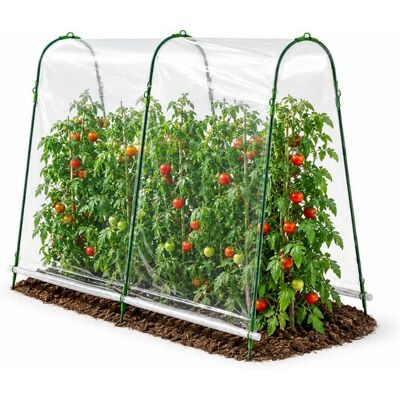 TERRE JARDIN Serre à tomates avec bâche Blanc - Publicité TERRE JARDIN Serre à tomates avec bâche Blanc - Publicité