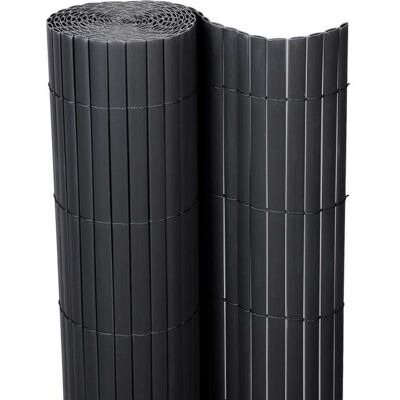 WOLTU Canisse PVC pour jardin balcon terrasse. Balcon clôture brise-vent. Stores Balcon. Brise vue 400x100cm. Gris Gris - Publicité WOLTU Canisse PVC pour jardin balcon terrasse. Balcon clôture brise-vent. Stores Balcon. Brise vue 400x100cm. Gris Gris - Publicité