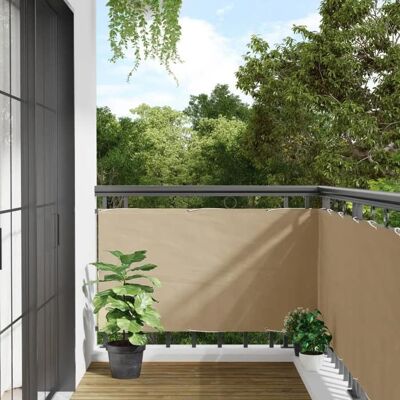 Écran de balcon beige vidaXL - 75x600cm Intimité et parasol - Publicité Écran de balcon beige vidaXL - 75x600cm Intimité et parasol - Publicité