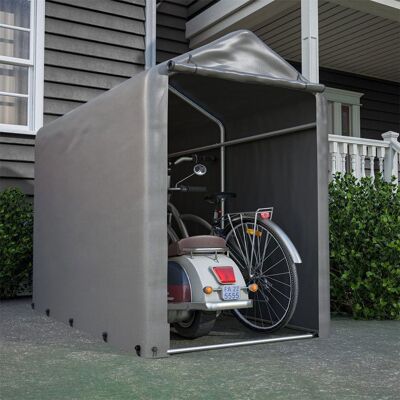 AMAKUS Abri de Jardin Pas Cher Cabane de Jardin Tente de Stockage pour Garage Armoire Rangement Exterieur Gris Foncé 100x187x160 cm Gris - Publicité AMAKUS Abri de Jardin Pas Cher Cabane de Jardin Tente de Stockage pour Garage Armoire Rangement Exterieur Gris Foncé 100x187x160 cm Gris - Publicité