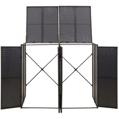 VIDAXL EN SOLDE*Cache et abri jardin - MONNA - Abri pour poubelle - double Noir 140x80x117 cm Résine tressée@506661 Noir - Publicité VIDAXL EN SOLDE*Cache et abri jardin - MONNA - Abri pour poubelle - double Noir 140x80x117 cm Résine tressée@506661 Noir - Publicité