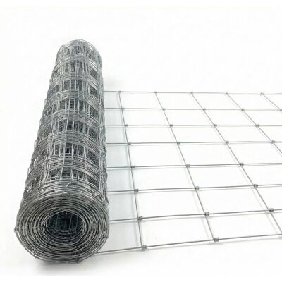 KARAT Clôture anti-gibier acier galvanisé maille 15 cm 100 cm x 50 m Gris - Publicité KARAT Clôture anti-gibier acier galvanisé maille 15 cm 100 cm x 50 m Gris - Publicité