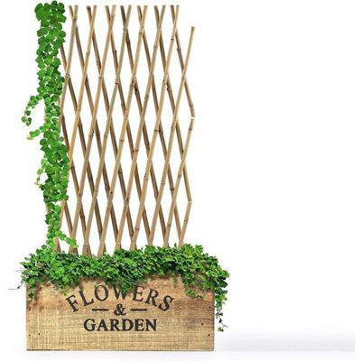 KARAT Treillis Extensible en Bambou Support pour Plantes Grimpantes Clôture de Jardin Décorative Plusieurs Tailles 150 x 180 cm Marron - Publicité KARAT Treillis Extensible en Bambou Support pour Plantes Grimpantes Clôture de Jardin Décorative Plusieurs Tailles 150 x 180 cm Marron - Publicité