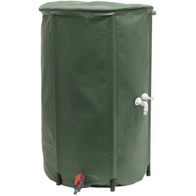 EDA - Récupérateur deau Souple et Pliable 250 L - avec Filtre en Filet + 2 Robinets - Résistant aux Intempéries - Ø 60 x H.88 cm - Publicité EDA - Récupérateur deau Souple et Pliable 250 L - avec Filtre en Filet + 2 Robinets - Résistant aux Intempéries - Ø 60 x H.88 cm - Publicité