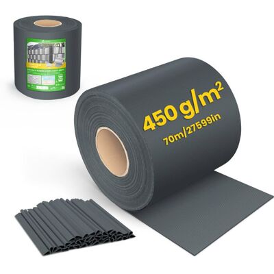 Écran de confidentialité PVC VOUNOT - 70m x 19cm, Anthracite - Vie privée & protection - Publicité Écran de confidentialité PVC VOUNOT - 70m x 19cm, Anthracite - Vie privée & protection - Publicité
