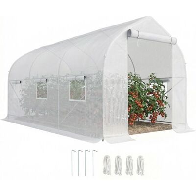 Serre de Jardin Outsunny 8m² Revêtement PE Résistant aux UV Structure Métallique - Publicité Serre de Jardin Outsunny 8m² Revêtement PE Résistant aux UV Structure Métallique - Publicité