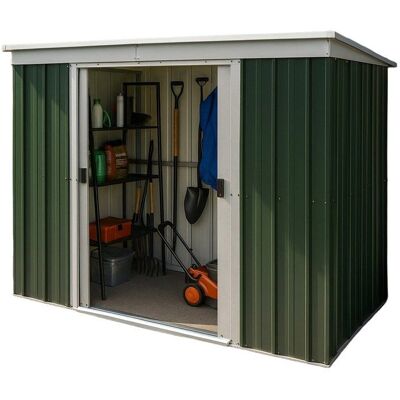 Abri de jardin métal vert Yardmaster 23 m² + kit dancrage Vert - Publicité Abri de jardin métal vert Yardmaster 23 m² + kit dancrage Vert - Publicité