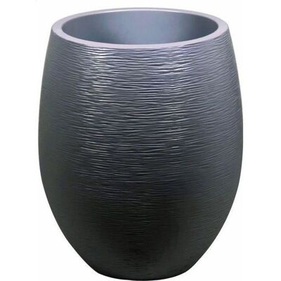 Pot de fleurs Rond Egg Ø 50cm - EDA - Graphit - 53 L - Ø 50 x H. 53 cm - Gris Anthracite Gris - Publicité Pot de fleurs Rond Egg Ø 50cm - EDA - Graphit - 53 L - Ø 50 x H. 53 cm - Gris Anthracite Gris - Publicité