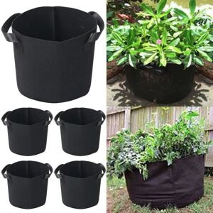 TEMPSA kit 5pcs Sac de Plantation Plante Culture 5 Gallons Avec Poignée En Feutre Noir 25x30cm Noir - Publicité TEMPSA kit 5pcs Sac de Plantation Plante Culture 5 Gallons Avec Poignée En Feutre Noir 25x30cm Noir - Publicité