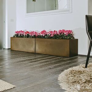 TEKCNOPLAST Matera Bronze Jardinière Rectangulaire en Résine - Pot de Fleurs - Publicité TEKCNOPLAST Matera Bronze Jardinière Rectangulaire en Résine - Pot de Fleurs - Publicité