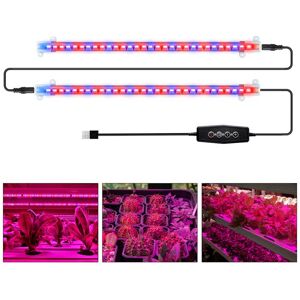 PLODAXE Lampe de Croissance LED 2 Barres Spectre Complet Rouge Bleu Minuterie Auto pour Plantes Interieur Semis Rouge - Publicité PLODAXE Lampe de Croissance LED 2 Barres Spectre Complet Rouge Bleu Minuterie Auto pour Plantes Interieur Semis Rouge - Publicité