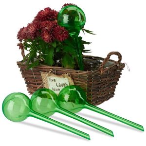RELAXDAYS Globes d’arrosage en plastique lot de 8 distributeur eau plantes 2 semaines pot fleurs boules arrosage vert - Publicité RELAXDAYS Globes d’arrosage en plastique lot de 8 distributeur eau plantes 2 semaines pot fleurs boules arrosage vert - Publicité