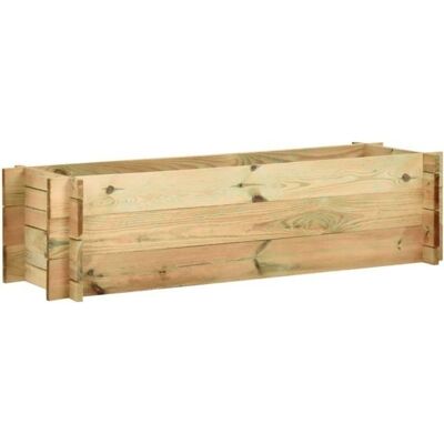 VIDAXL Bac à Plantes de Jardin - 120 cm Bois Imprégné - Pot de Fleurs - Publicité VIDAXL Bac à Plantes de Jardin - 120 cm Bois Imprégné - Pot de Fleurs - Publicité