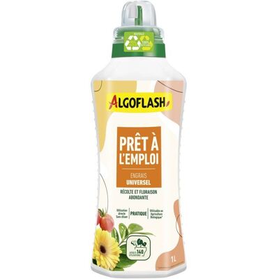 Engrais universel liquide - Prêt à l’emploi - 1 L - Jusquà 140 utilisations - UAB - ALGOFLASH - Publicité Engrais universel liquide - Prêt à l’emploi - 1 L - Jusquà 140 utilisations - UAB - ALGOFLASH - Publicité