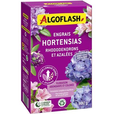 Engrais acidophiles - ALGOFLASH - Hortensias rhododendrons & azalées - 800 g - UAB - Publicité Engrais acidophiles - ALGOFLASH - Hortensias rhododendrons & azalées - 800 g - UAB - Publicité