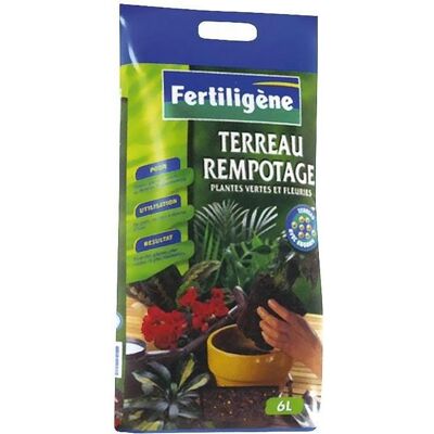 Terreau de rempotage - FERTILIGENE - FR9309 - 6 L - Enracinement rapide - Pour plantes vertes et fleuries - Publicité Terreau de rempotage - FERTILIGENE - FR9309 - 6 L - Enracinement rapide - Pour plantes vertes et fleuries - Publicité
