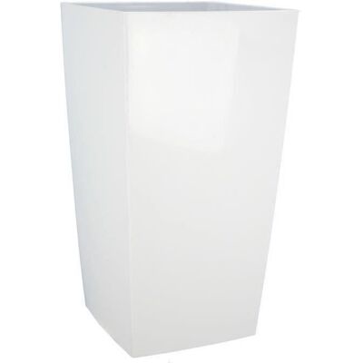Pot de fleurs blanc Riviera - 38x38x69 cm - Plastique - Publicité Pot de fleurs blanc Riviera - 38x38x69 cm - Plastique - Publicité