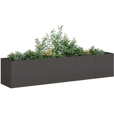 vidaXL Jardinière noir 200x40x40 cm acier laminé à froid pot de fleurs support de plantes lit surélevé support de 860682 Noir - Publicité vidaXL Jardinière noir 200x40x40 cm acier laminé à froid pot de fleurs support de plantes lit surélevé support de 860682 Noir - Publicité