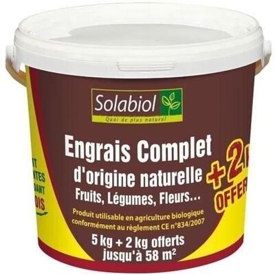 SOLABIOL Engrais Complet Organique - Offre 5+2kg - Publicité SOLABIOL Engrais Complet Organique - Offre 5+2kg - Publicité
