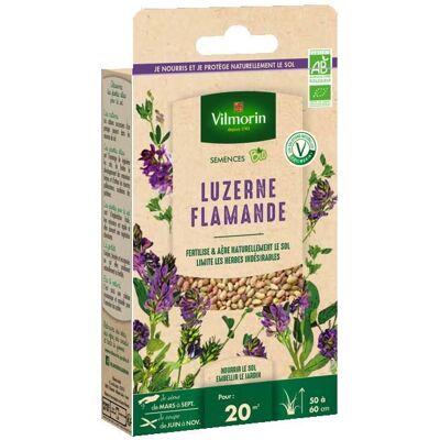 VILMORIN Engrais vert Luzerne flamande - BIO - Petit Modèle Violet - Publicité VILMORIN Engrais vert Luzerne flamande - BIO - Petit Modèle Violet - Publicité