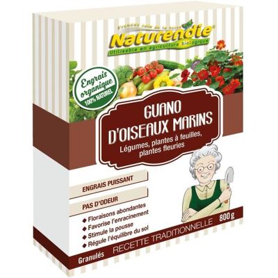 Engrais Guano doiseaux marins - NATURENDIE - Granulés - 800 g - Publicité Engrais Guano doiseaux marins - NATURENDIE - Granulés - 800 g - Publicité