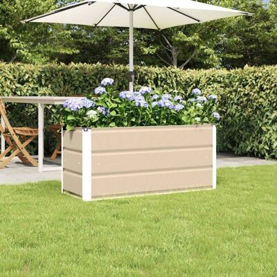 Jardinière - VIDAXL - 100 x 40 x 45 cm - Acier - Ivoire - Intérieur/extérieur Beige - Publicité Jardinière - VIDAXL - 100 x 40 x 45 cm - Acier - Ivoire - Intérieur/extérieur Beige - Publicité