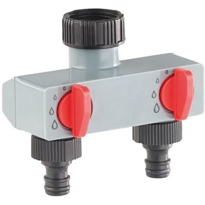 ROYAL GARDINEER Sélecteur darrosage réglable - 2 voies - Compatible avec raccords rapides - 12x7x11 cm - 160 g - Publicité ROYAL GARDINEER Sélecteur darrosage réglable - 2 voies - Compatible avec raccords rapides - 12x7x11 cm - 160 g - Publicité