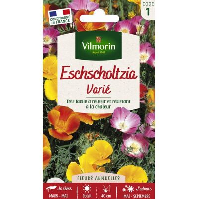 Graines - Vilmorin - Eschscholtzia de Californie Varié - Publicité Graines - Vilmorin - Eschscholtzia de Californie Varié - Publicité
