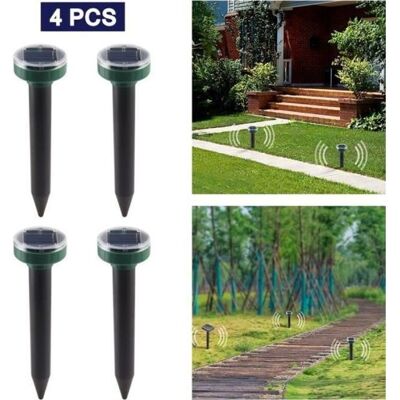 4PCS répulsifs solaires Anti-Taupes répulsif ultrasonique pour extérieur sans Taupes sans Poison de Vole - Publicité 4PCS répulsifs solaires Anti-Taupes répulsif ultrasonique pour extérieur sans Taupes sans Poison de Vole - Publicité