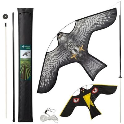 VOUNOT® Lot de 2 Cerf volant anti oiseaux effaroucheur avec mat Faucon modele C et G - Publicité VOUNOT® Lot de 2 Cerf volant anti oiseaux effaroucheur avec mat Faucon modele C et G - Publicité