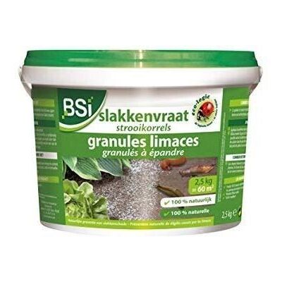 BSI - Granulés Anti-Limaces - 100% Naturel - Barrière proctectrice - Couvre jusquà 60m² - 25 Kg Gris - Publicité BSI - Granulés Anti-Limaces - 100% Naturel - Barrière proctectrice - Couvre jusquà 60m² - 25 Kg Gris - Publicité