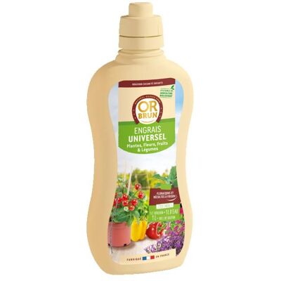 OR BRUN Engrais Universel - 1L - Nourrit Les Plantes & Améliore La Floraison - Fabriqué En France OBRECLUNI1 Beige - Publicité OR BRUN Engrais Universel - 1L - Nourrit Les Plantes & Améliore La Floraison - Fabriqué En France OBRECLUNI1 Beige - Publicité