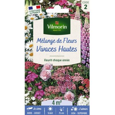 Graines - Vilmorin - Fleurs Vivaces Hautes - 4 m² - Mélange de fleurs - Publicité Graines - Vilmorin - Fleurs Vivaces Hautes - 4 m² - Mélange de fleurs - Publicité