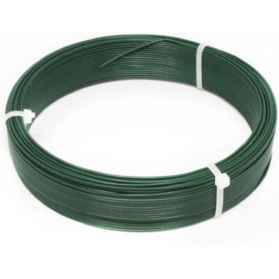 Fil dattache en acier galvanisé plastifié pour grillage - Linxor - 50m x 1.3mm Ø - Vert Vert - Publicité Fil dattache en acier galvanisé plastifié pour grillage - Linxor - 50m x 1.3mm Ø - Vert Vert - Publicité