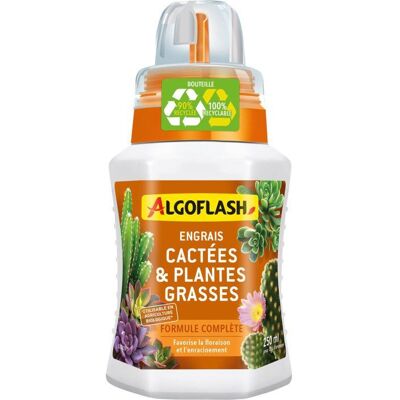 Engrais cactées & plantes grasses - Formule complète - 250 ml - UAB - ALGOFLASH - Publicité Engrais cactées & plantes grasses - Formule complète - 250 ml - UAB - ALGOFLASH - Publicité