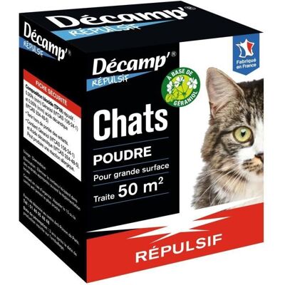 DECAMP' Répulsif Chats - DECAMP - Poudre 200 g - Traite 50 m² - Publicité DECAMP' Répulsif Chats - DECAMP - Poudre 200 g - Traite 50 m² - Publicité