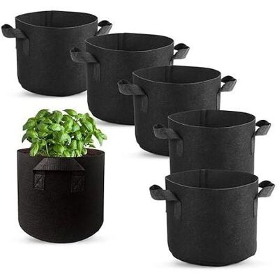 6 Pcs Sac Plantation Non Tissé Pot en Tissu avec Poignées pour Plantation Pommes de Terre Tomates Fraises Végétale-3 - Publicité 6 Pcs Sac Plantation Non Tissé Pot en Tissu avec Poignées pour Plantation Pommes de Terre Tomates Fraises Végétale-3 - Publicité