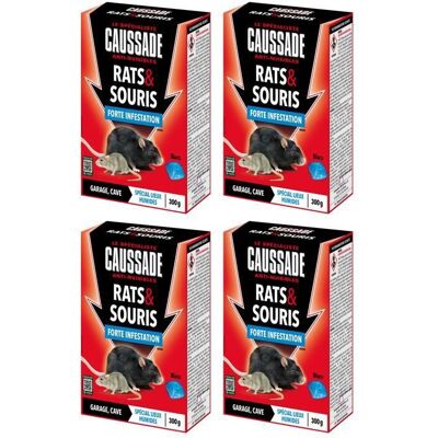 CAUSSADE Anti Rats & Souris - Forte Infestation - Lieux Très Humides - 40 Appâts Blocs - 4x300g CARSBL300NX4 - Publicité CAUSSADE Anti Rats & Souris - Forte Infestation - Lieux Très Humides - 40 Appâts Blocs - 4x300g CARSBL300NX4 - Publicité
