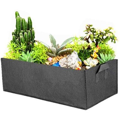 PNUATICM Sac de culture rectangulaire jardinière carrée surélevée en tissu sac carré pour plantes potagères noir Noir - Publicité PNUATICM Sac de culture rectangulaire jardinière carrée surélevée en tissu sac carré pour plantes potagères noir Noir - Publicité