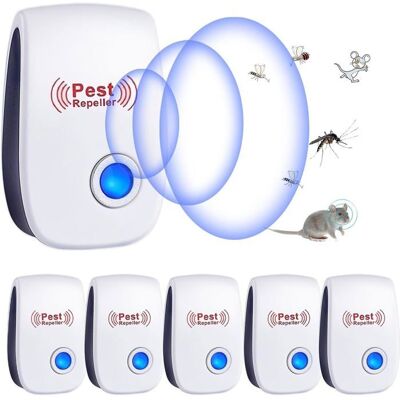 XVX Ultrason Anti Moustique 6 Pack Ultrason Souris et Rats Insectes Répulsif Électronique Répulsif Ultrason Anti-Rongeurs Insectes - Publicité XVX Ultrason Anti Moustique 6 Pack Ultrason Souris et Rats Insectes Répulsif Électronique Répulsif Ultrason Anti-Rongeurs Insectes - Publicité