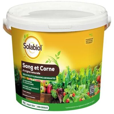 Solabiol - Engrais Organique - Libération lente, 4 kg - Publicité Solabiol - Engrais Organique - Libération lente, 4 kg - Publicité