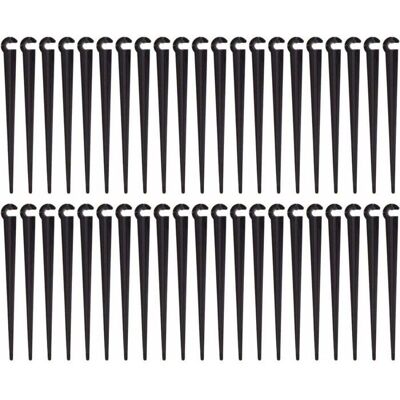 PZCC Piquets support tuyau irrigation outils jardinage goutte à goutte plastique pour tuyau PVC 47 mm paquet de 100 - Publicité PZCC Piquets support tuyau irrigation outils jardinage goutte à goutte plastique pour tuyau PVC 47 mm paquet de 100 - Publicité