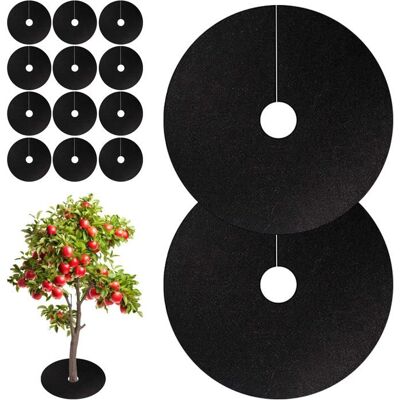NOBRAND 12 pcs tapis anti-mauvaises herbes de jardin 52 cm feuille de paillis pour arbres disques de paillage pour plantes Noir - Publicité NOBRAND 12 pcs tapis anti-mauvaises herbes de jardin 52 cm feuille de paillis pour arbres disques de paillage pour plantes Noir - Publicité