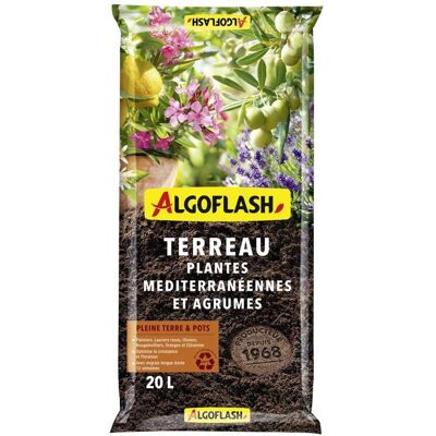 Terreau Plantes Méditerranéennes et Agrumes ALGOFLASH 20L - Publicité Terreau Plantes Méditerranéennes et Agrumes ALGOFLASH 20L - Publicité