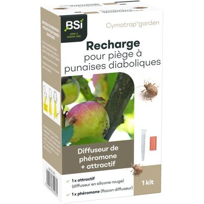 Recharge pour piège punaises diaboliques - 1 recharge - Phéromone attractif - Compatible Cymatrap - BSI Blanc - Publicité Recharge pour piège punaises diaboliques - 1 recharge - Phéromone attractif - Compatible Cymatrap - BSI Blanc - Publicité