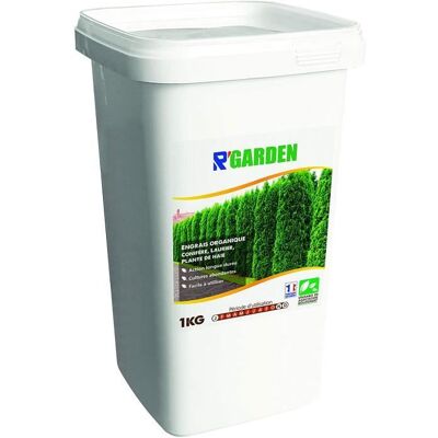 Engrais pour pelouses Engrais Conifères - R’Garden - Engrais Organique Conifère Laurier et Plante de haie - Engrais Eco 109345 - Publicité Engrais pour pelouses Engrais Conifères - R’Garden - Engrais Organique Conifère Laurier et Plante de haie - Engrais Eco 109345 - Publicité