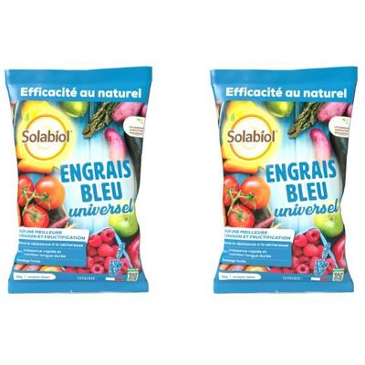 SOLABIOL Engrais Bleu Universel - 2x4Kg - Jusquà 100m² - Croissance Rapide & Nutrition Longue Durée - Renforce La Résistance - Publicité SOLABIOL Engrais Bleu Universel - 2x4Kg - Jusquà 100m² - Croissance Rapide & Nutrition Longue Durée - Renforce La Résistance - Publicité