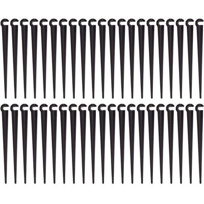 Lot de 100 piquets de support pour tuyau d’irrigation supports de tube plastique pour goutte à goutte au jardin - Publicité Lot de 100 piquets de support pour tuyau d’irrigation supports de tube plastique pour goutte à goutte au jardin - Publicité