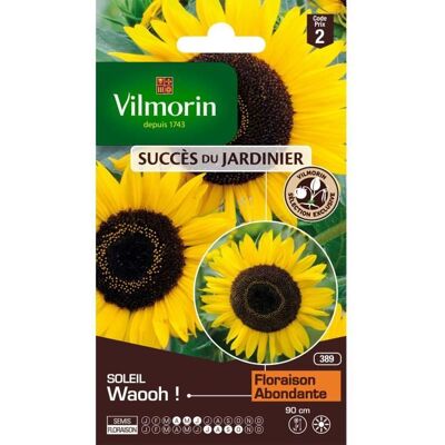 VILMORIN Sachet graines de fleurs Tournesol Soleil WAOOH ! - Publicité VILMORIN Sachet graines de fleurs Tournesol Soleil WAOOH ! - Publicité
