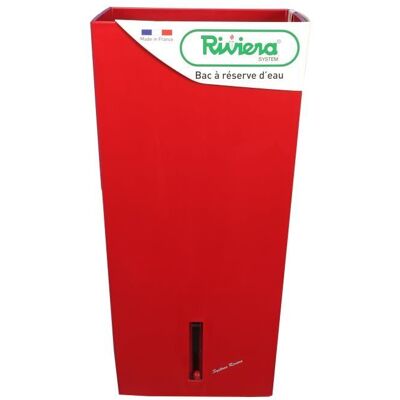 RIVIERA Pot de fleurs carré Eva New en plastique - 28 x 28 x H 52 cm - 31 L - Rouge Rouge - Publicité RIVIERA Pot de fleurs carré Eva New en plastique - 28 x 28 x H 52 cm - 31 L - Rouge Rouge - Publicité